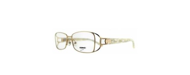 משקפי ראיה פרינס לנשים 57-016 זהב, לבן מלבניות