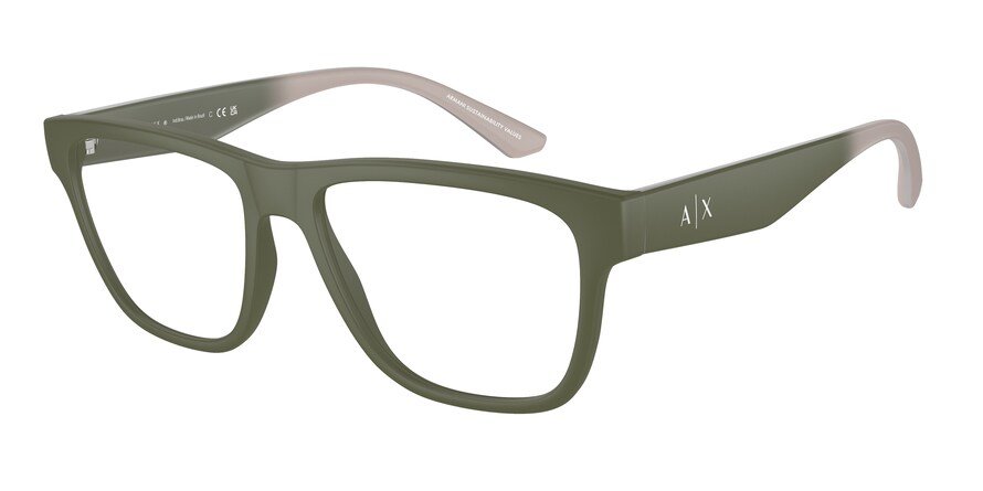 משקפי ראיה ארמני אקסצ'יינג לגברים AX3105 ירוק מלבניות