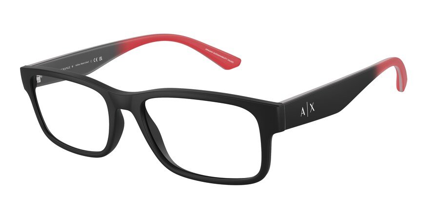 משקפי ראיה ארמני אקסצ'יינג לגברים AX3106 שחור מלבניות