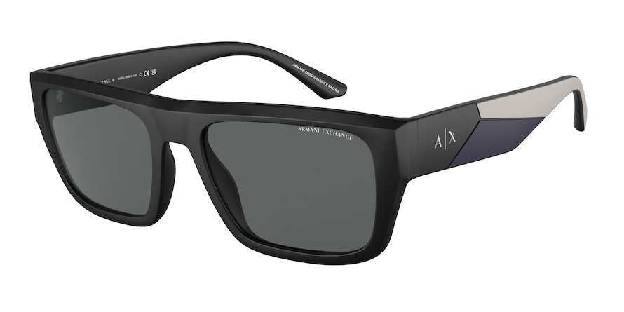 משקפי שמש ארמני אקסצ'יינג לגברים AX4124SU שחור מלבניות