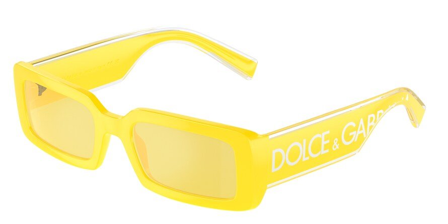 משקפי שמש דולצ'ה גבנה לנשים DG 6187 צהוב מלבניות
