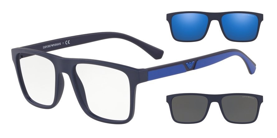 משקפי שמש אימפוריו ארמני לגברים EA 4115 כחול מלבניות