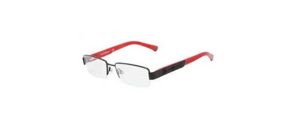 משקפי ראיה אימפוריו ארמני לגברים EA 1001 שחור, מט, אדום מרובעות