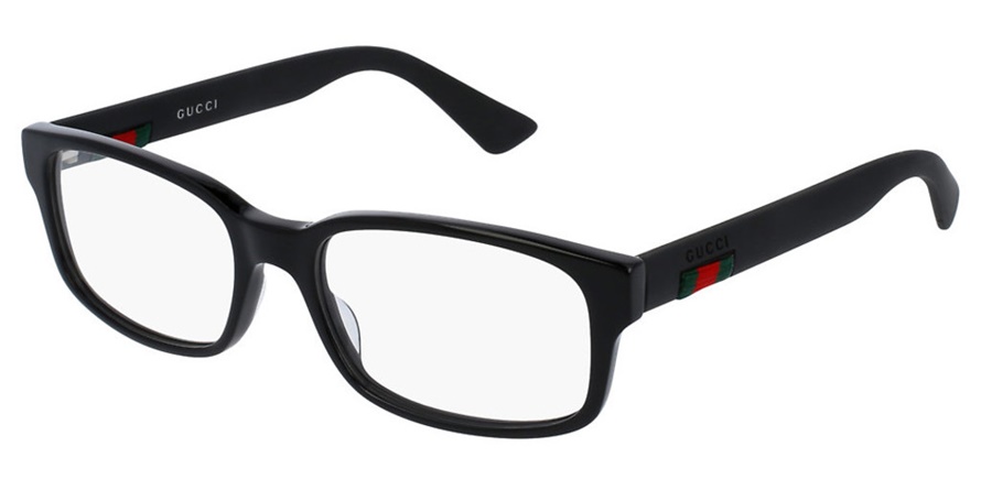 משקפי ראיה גוצ'י לנשים GG0012O מבריק, מט, שחור מרובעות