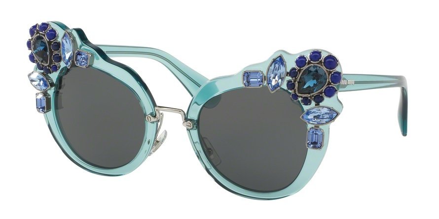 משקפי שמש מיו מיו לנשים SMU 04S כחול, בהיר