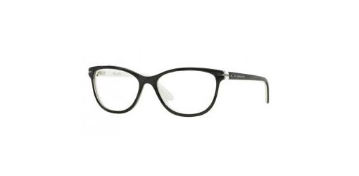 משקפי ראיה אוקלי OX1112 שחור, מבריק, לבן אובאליות, חתולי