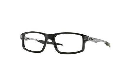 משקפי ראיה אוקלי OX8035 שחור, מבריק, כסף אובאליות, מרובעות