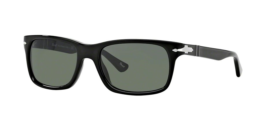 משקפי שמש פרסול לגברים 3048-S שחור מלבניות
