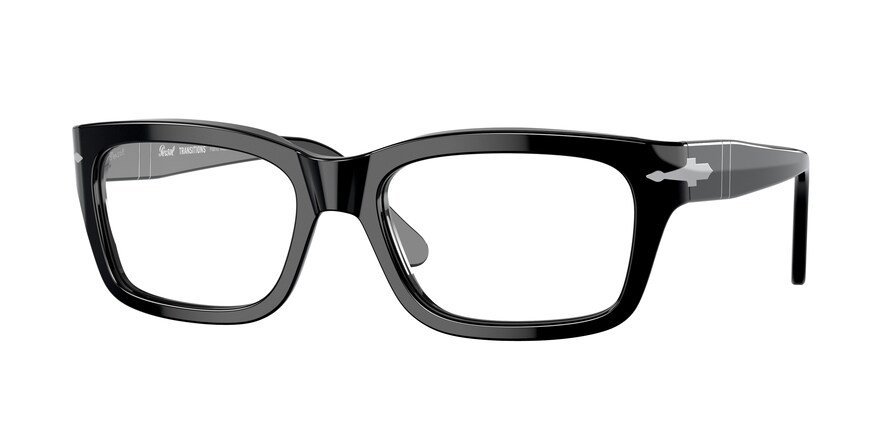 משקפי שמש פרסול לגברים 3301-S שחור מלבניות
