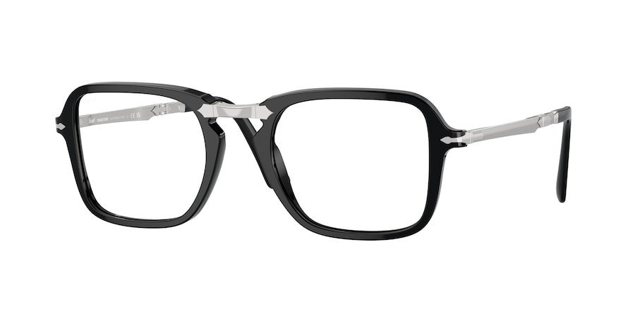 משקפי שמש פרסול 3330-S שחור מלבניות
