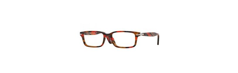 משקפי ראיה פרסול לגברים 2965-V-M חום, אדום מלבניות