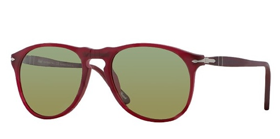 משקפי שמש פרסול 9649-S אדום אובאליות, עגולות