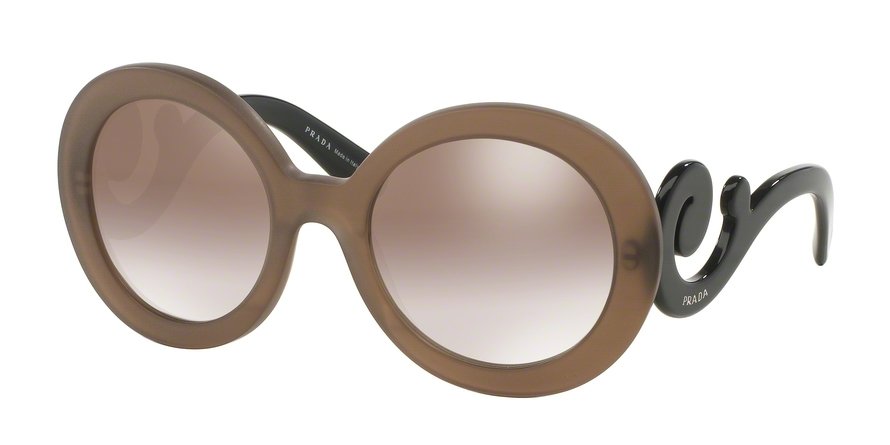 משקפי שמש פראדה לנשים SPR 27N חום, בהיר oversized - אוברסייז, עגולות