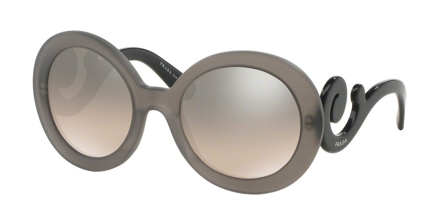 משקפי שמש פראדה לנשים SPR 27N אפור, שקוף oversized - אוברסייז, עגולות