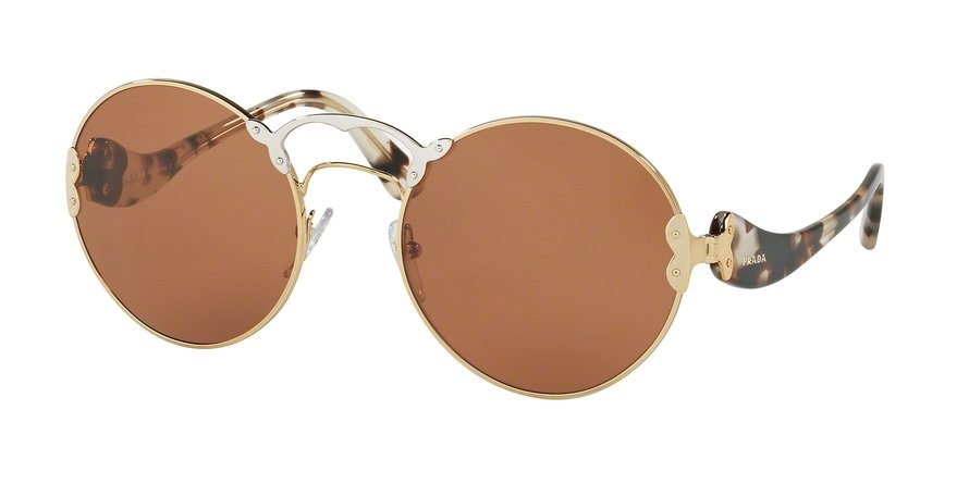 משקפי שמש פראדה לנשים SPR 55T זהב עגולות