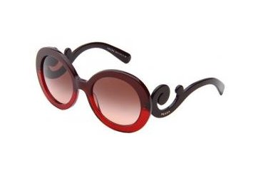 משקפי שמש פראדה לנשים SPR 27N אדום oversized - אוברסייז, עגולות