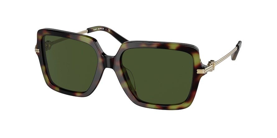 משקפי שמש טורי ברץ' לנשים TY 7162U ירוק מרובעות