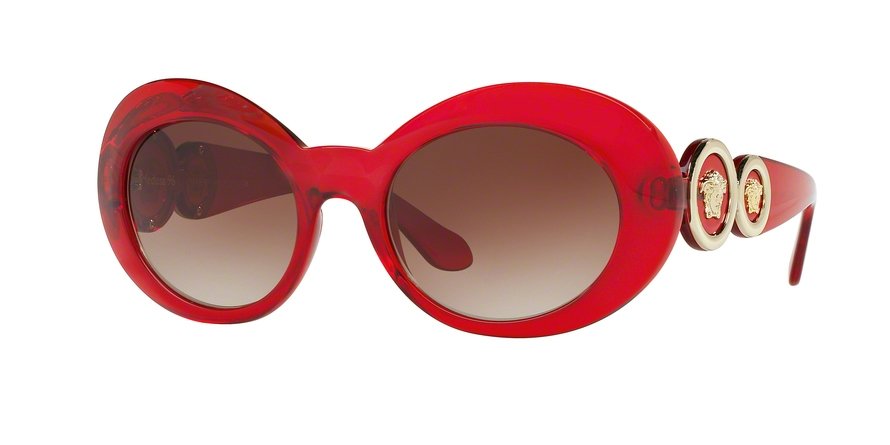 משקפי שמש וורסצ'ה לנשים 4329 שקוף, אדום אובאליות