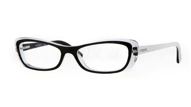משקפי ראיה ווג לנשים VO 2707 שחור, שקוף אובאליות, חתולי