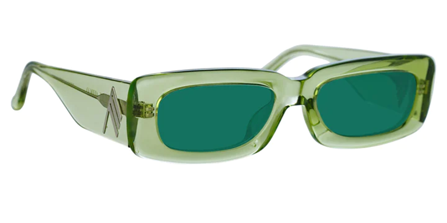 משקפי שמש לינדה פארו דה אטיקו THE ATTICO - MINI MARFA 8501 ATTICO16 ירוק, מבריק, שקוף מרובעות