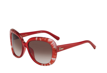 משקפי שמש כריסטיאן דיור לנשים Tiedye 1 אדום, לבן oversized - אוברסייז, מרובעות