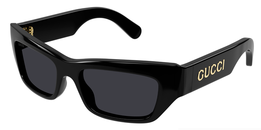 משקפי שמש גוצ'י לנשים GG1296S מבריק, שחור מרובעות