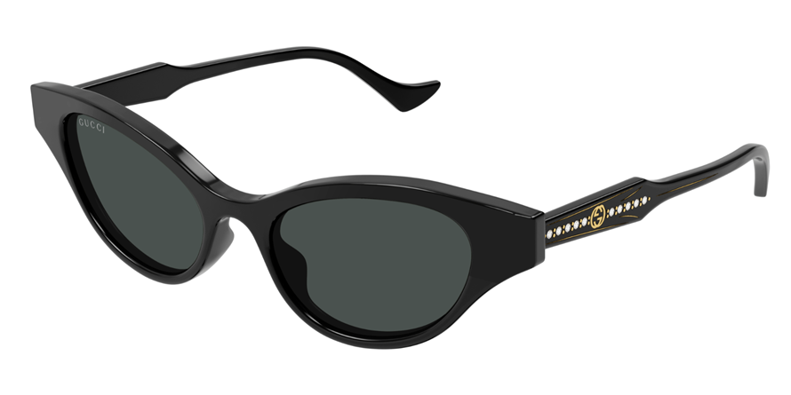 משקפי שמש גוצ'י לנשים GG1298S מבריק, שחור אליפסה, חתולי, עגולות
