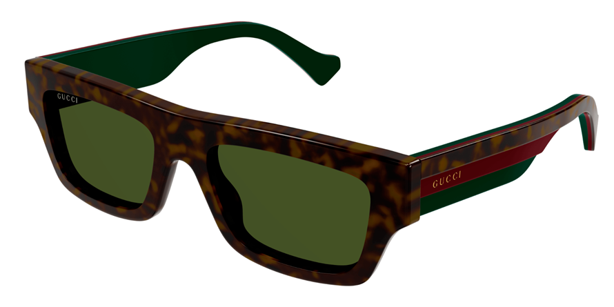 משקפי שמש גוצ'י לנשים GG1301S בורדו, חום, ירוק, מבריק, מנומר מרובעות