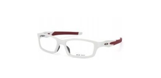 משקפי ראיה אוקלי לגברים CROSSLINK OX8027 לבן, בורדו מרובעות
