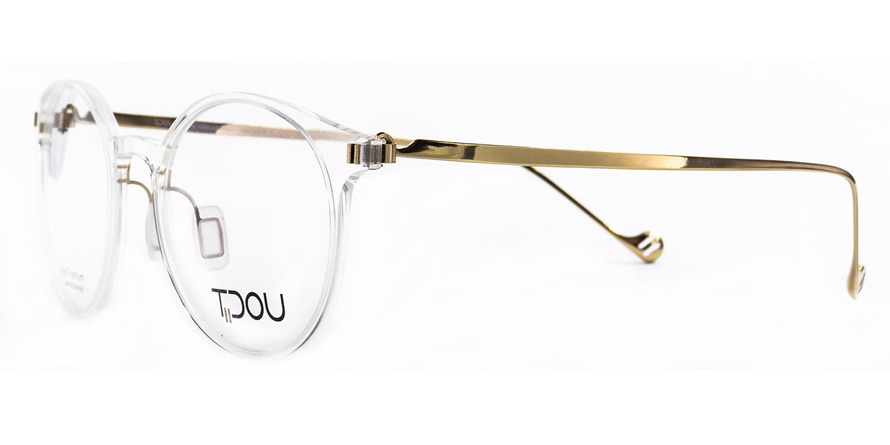 משקפי ראיה טידו TD10 זהב, שקוף עגולות